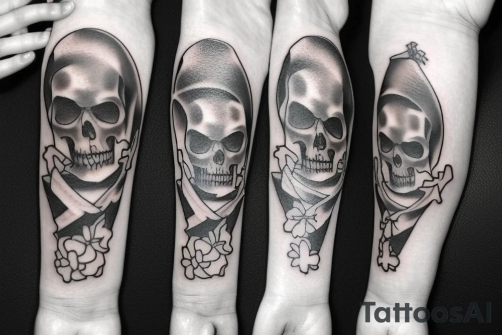 Small grow and grim reaper forearm tattoo tattoo idea