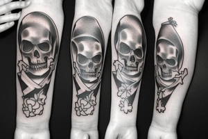 Small grow and grim reaper forearm tattoo tattoo idea
