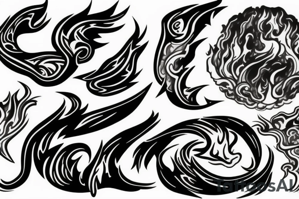 angry, faith, god, flames tattoo idea