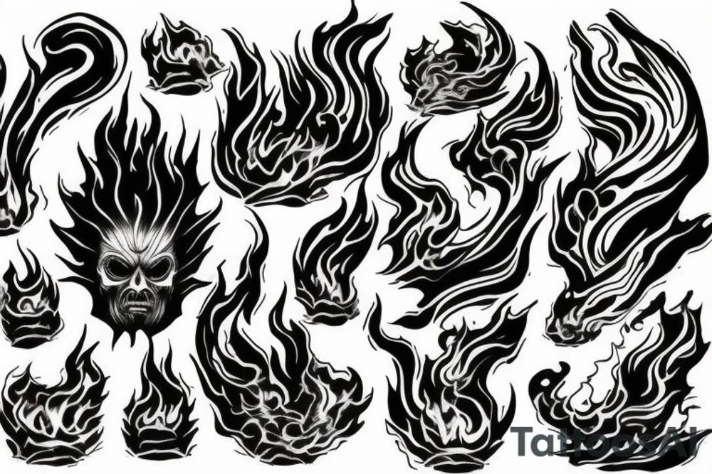 angry, faith, god, flames tattoo idea