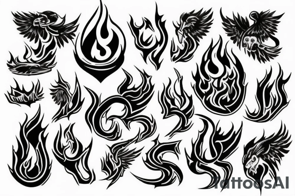 angry, faith, god, flames, small tattoo idea