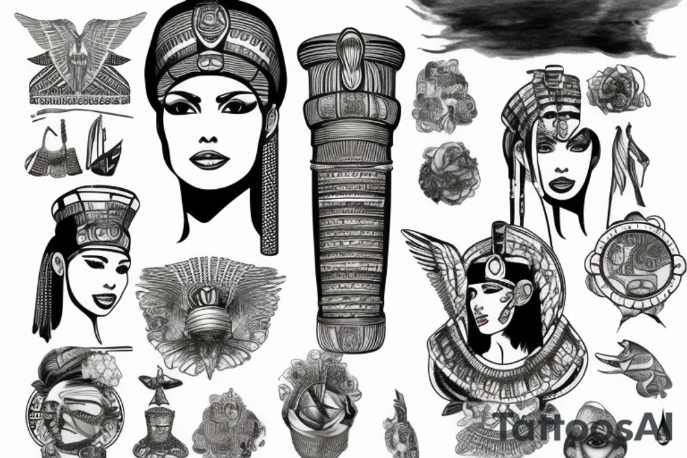 Cleopatra air plane new york tattoo idea