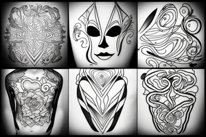 contour line tattoo idea