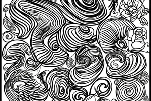 contour line tattoo idea