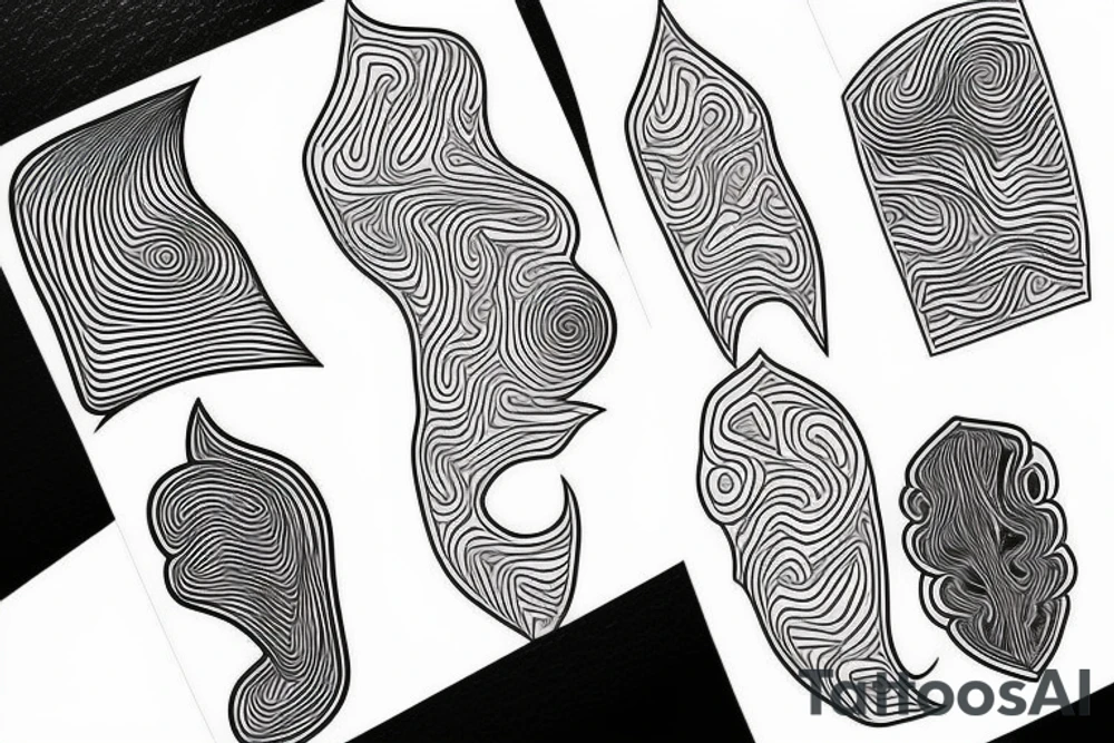 Denali topographic contour line tattoo idea