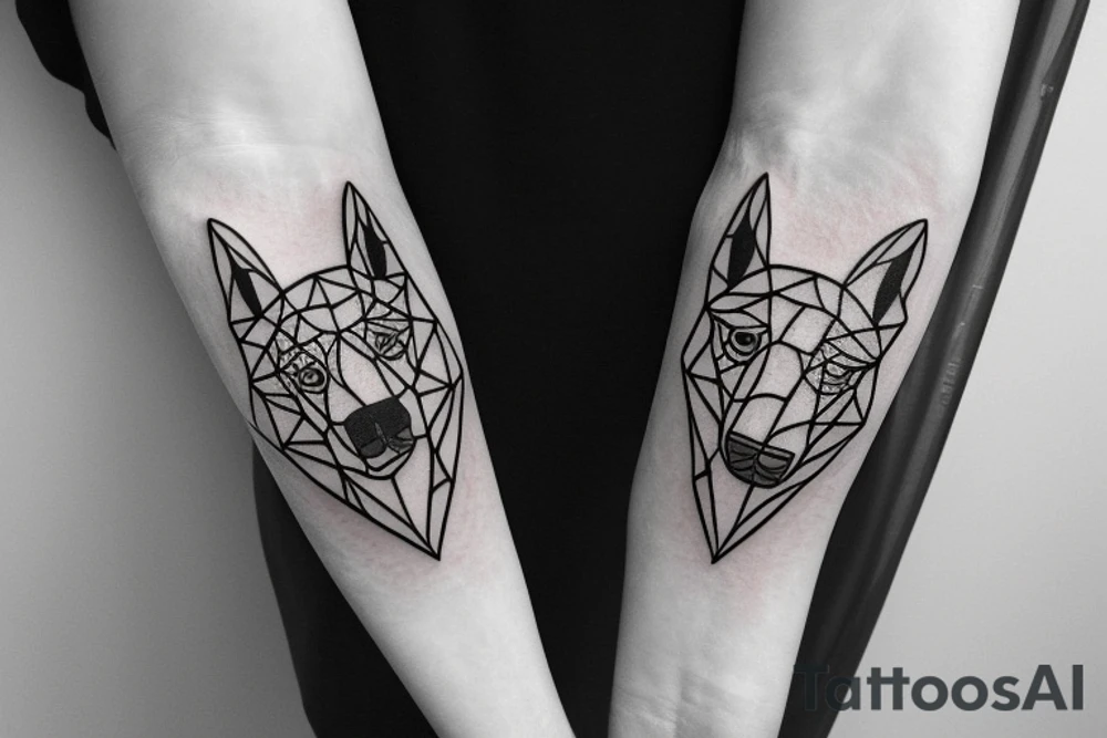 German shepherd and a map of Spain tattoo idea