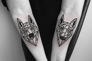 German shepherd and a map of Spain tattoo idea