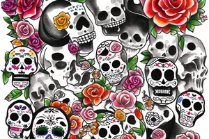 Dia de los muertos tattoo idea