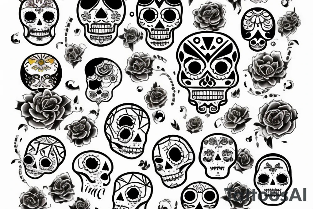 Dia de los muertos tattoo idea
