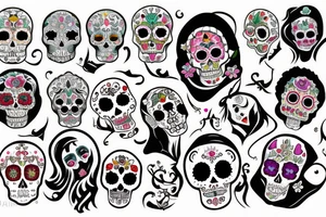 Dia de los muertos tattoo idea