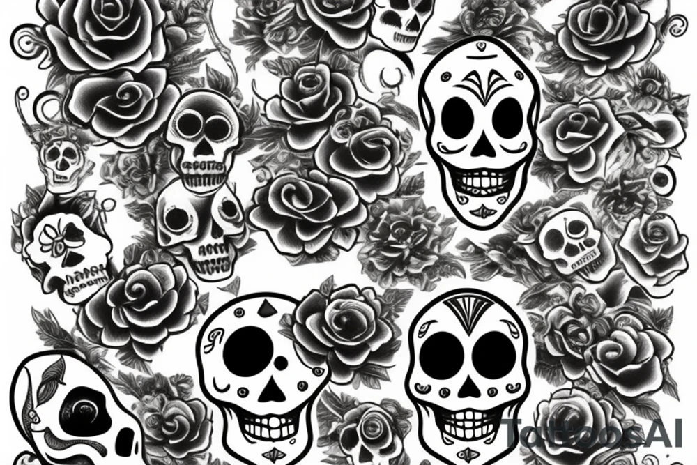 Dia de los muertos tattoo idea