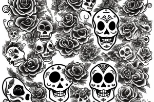 Dia de los muertos tattoo idea