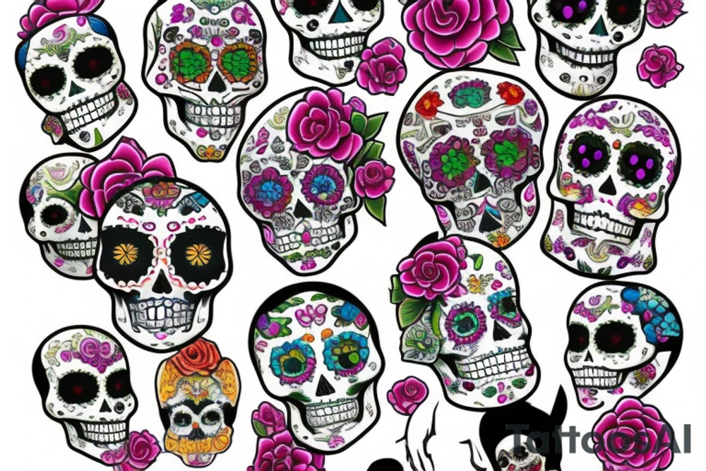 Dia de los muertos tattoo idea