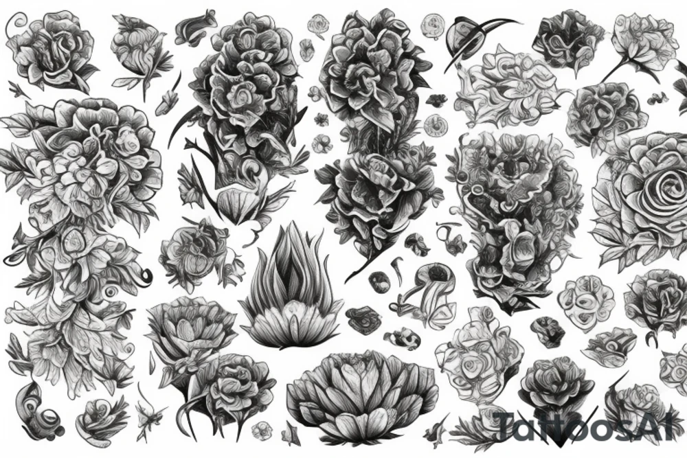 Marigold tattoo idea