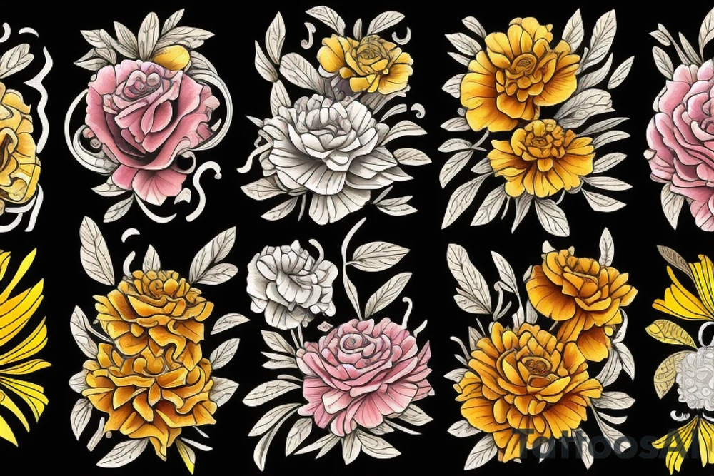 Marigold tattoo idea