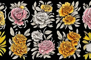 Marigold tattoo idea