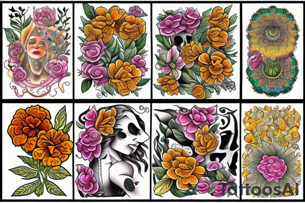 Marigold tattoo idea