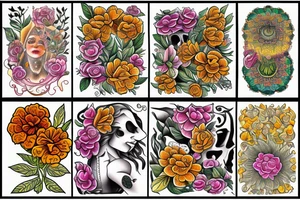 Marigold tattoo idea
