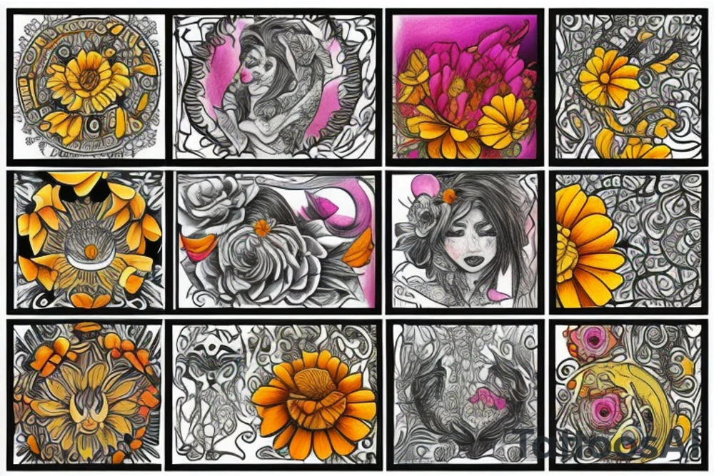 Marigold tattoo idea