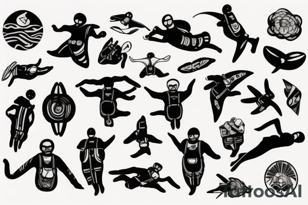 Skydiving parachute tattoo idea