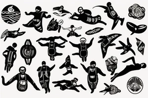 Skydiving parachute tattoo idea