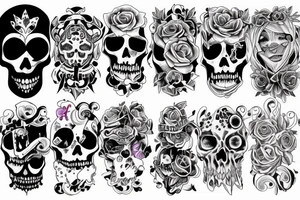 Love surpassing death sleeve tattoo idea