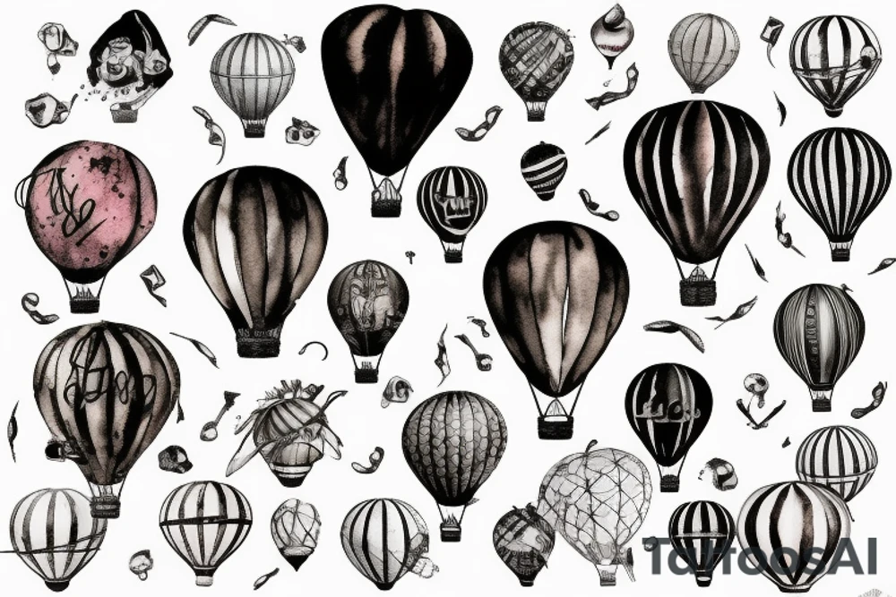 hot air balloon tattoo idea