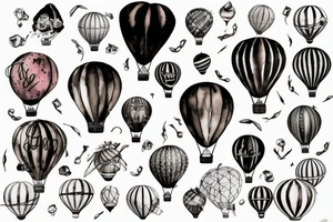 hot air balloon tattoo idea