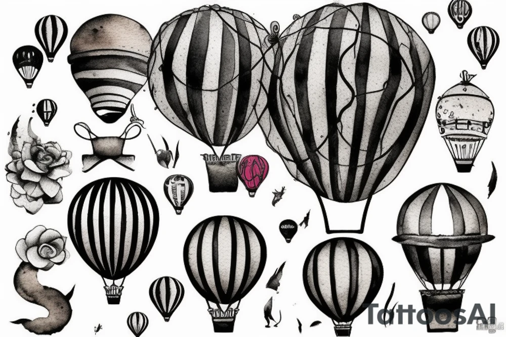 hot air balloon tattoo idea