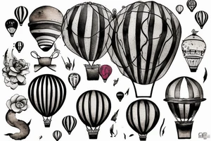 hot air balloon tattoo idea