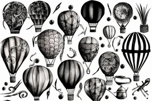 hot air balloon tattoo idea
