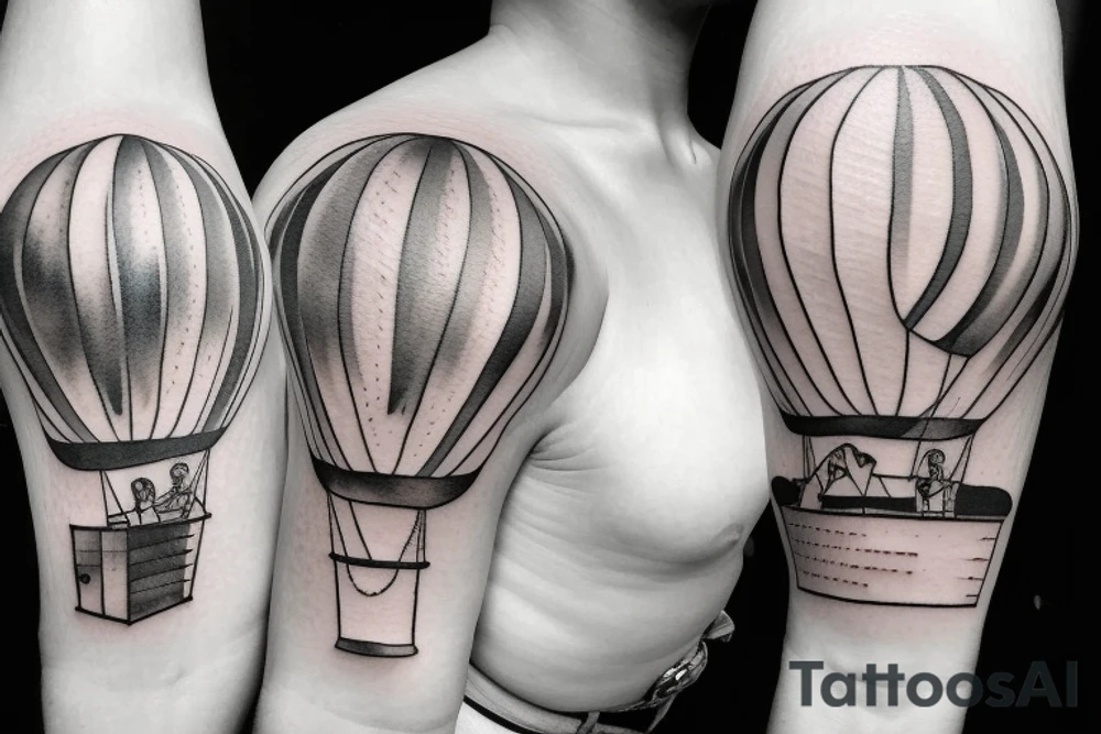 hot air balloon tattoo idea