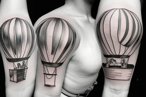 hot air balloon tattoo idea