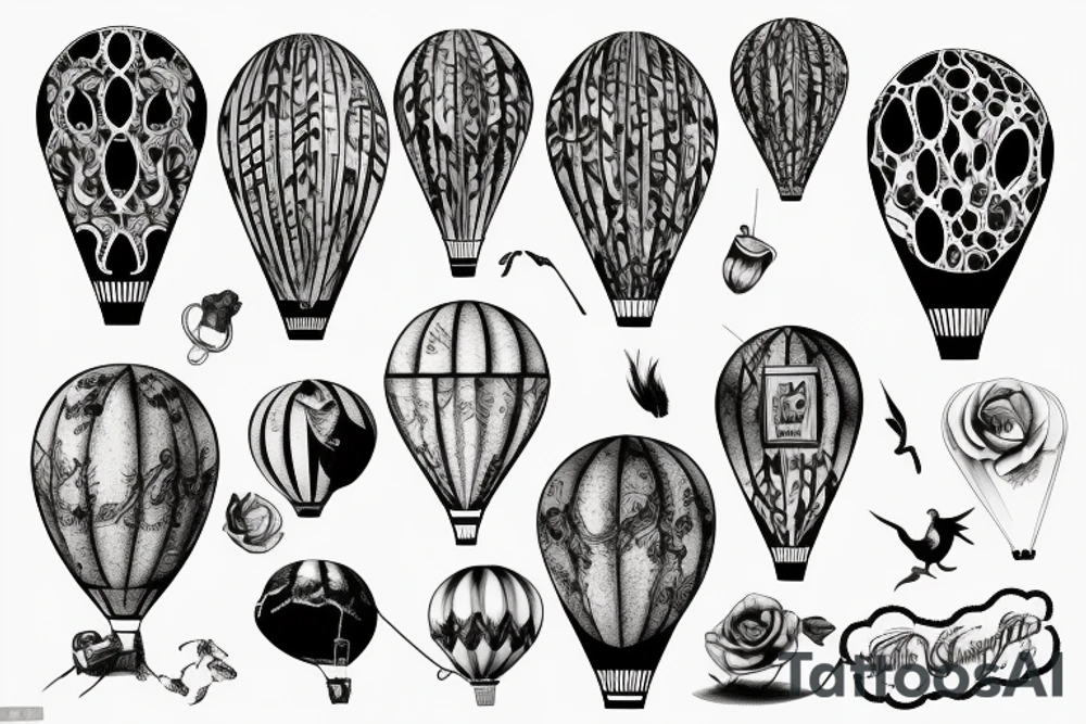 hot air balloon tattoo idea