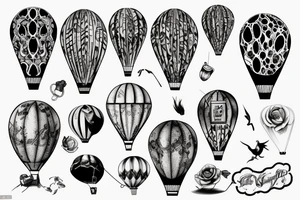 hot air balloon tattoo idea