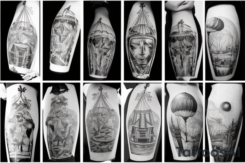 hot air balloon tattoo idea