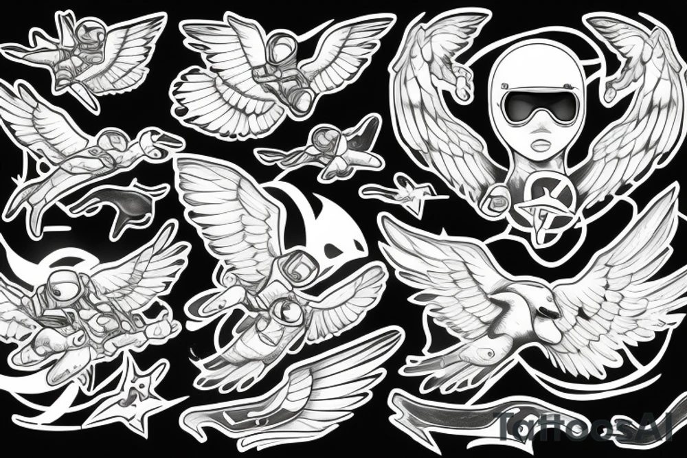 Skydiving swoop tattoo idea