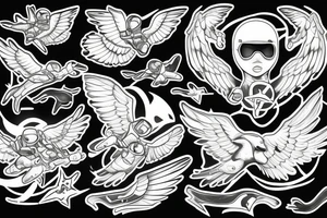 Skydiving swoop tattoo idea
