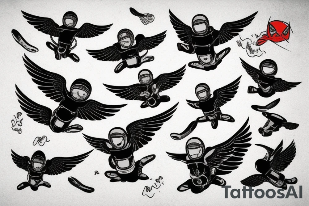 Skydiving swoop tattoo idea