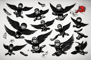 Skydiving swoop tattoo idea