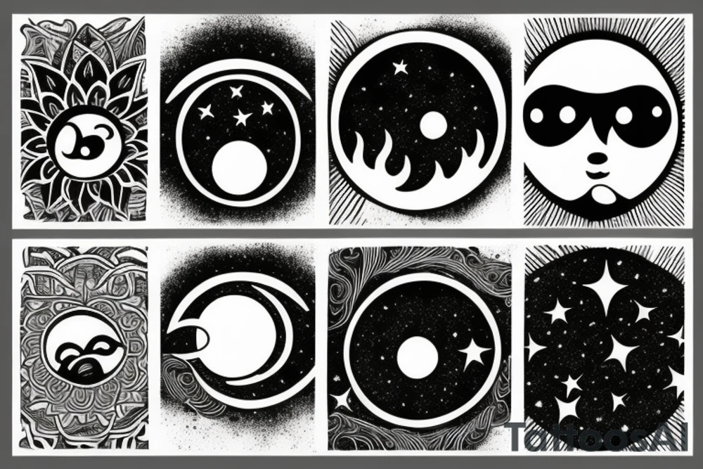 moon and sun tattoo idea
