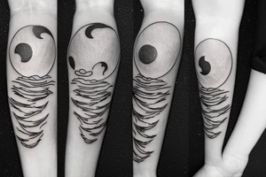 small tatoo of moon tattoo idea