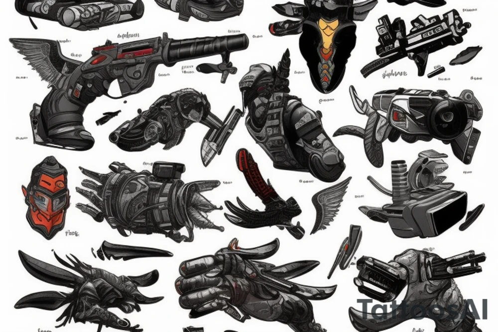 Octane from apex legends sleeve tattoo idea