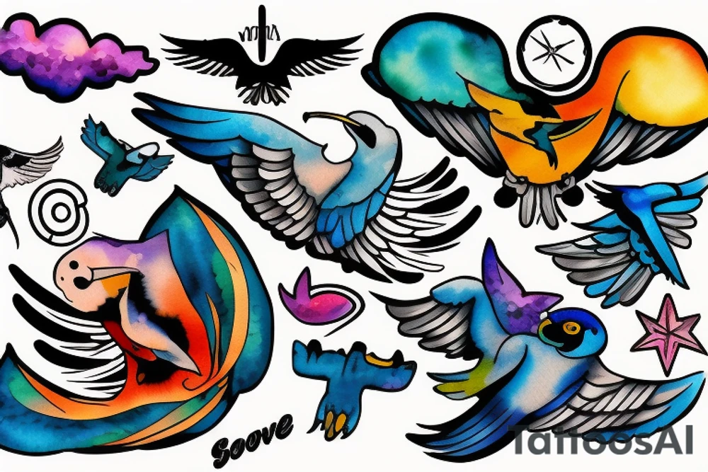 Skydiving Swoop tattoo idea