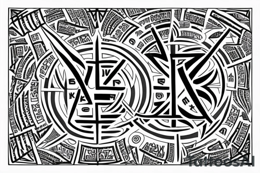 Wind rose in white, black, pink and blue, each name written in Runic/Futhark, Russian and Spanish on each of the eight needles with my name in the center (my name in Futhark and Russian) (26 names in total) tattoo idea
