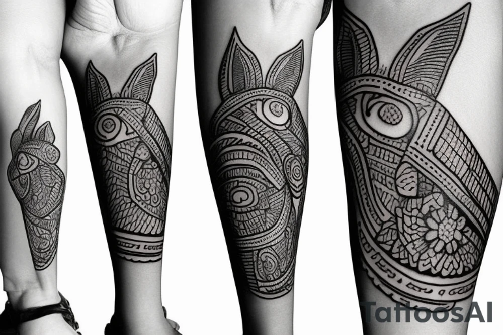 cute dachshund tattoo idea