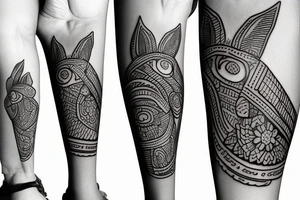 cute dachshund tattoo idea