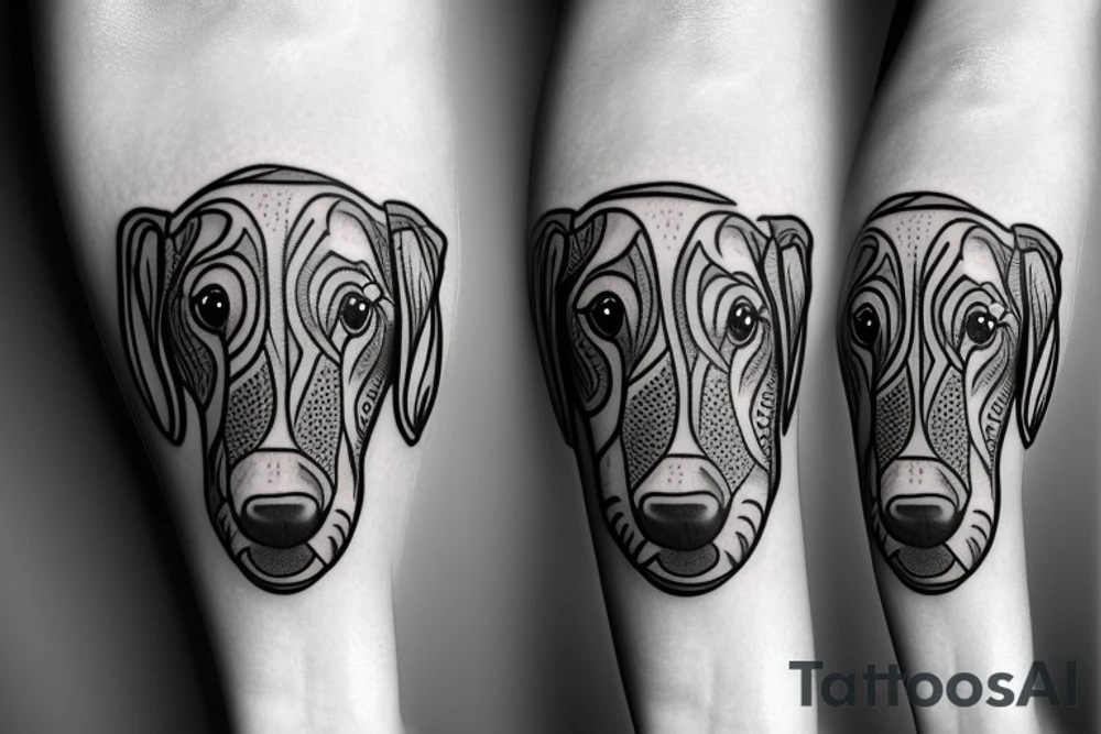 cute dachshund tattoo idea