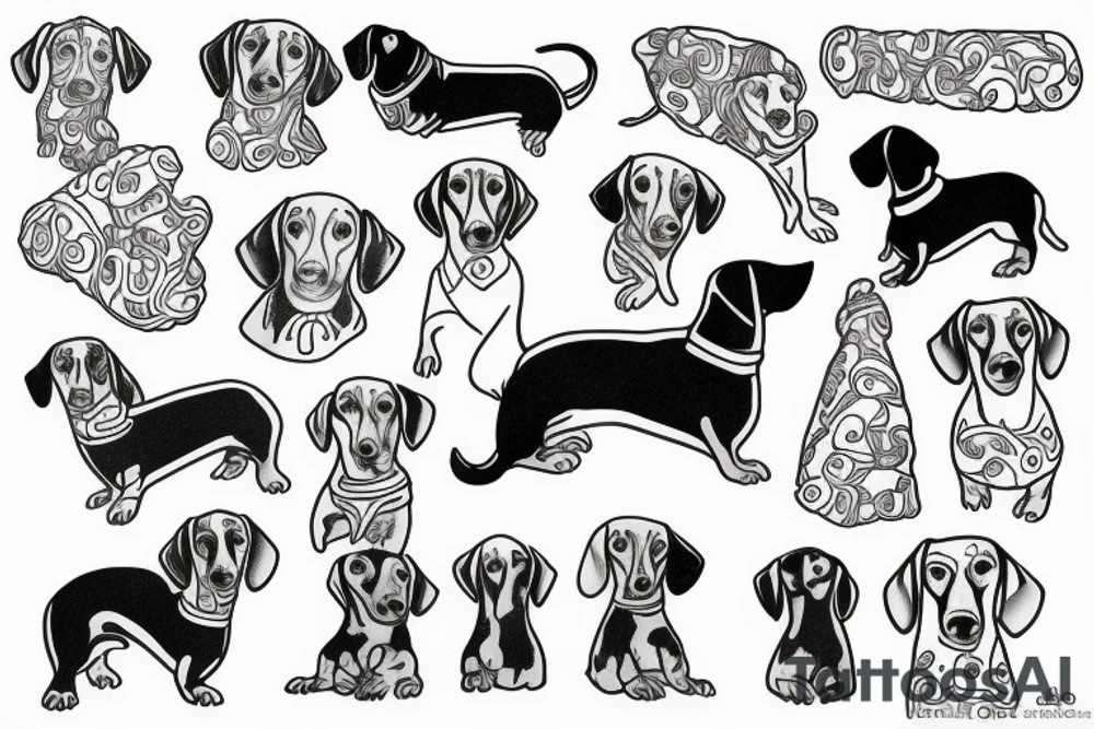dachshund tattoo idea