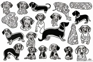dachshund tattoo idea